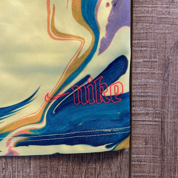 "Nike Dri-Fit Yellow Tie Dye Sports Bra, Size Small. - Picture 2 of 4